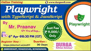 Playwright with TypeScript &amp; JavaScript Online Training @ DURGASOFT