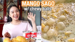 MANGO SAGO WITH CHEWY BALLS RECIPE 😋 |  Glutinous Rice Flour | Nikki Soriano by Nikki Soriano 1,888 views 3 years ago 10 minutes, 6 seconds