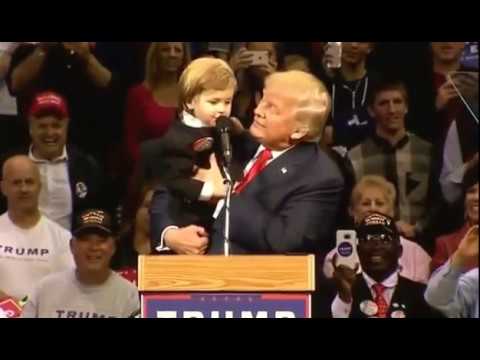 Ребенок сказал Трампу правду, что он о нем думает - Donald Trump Brings Kid On Stage