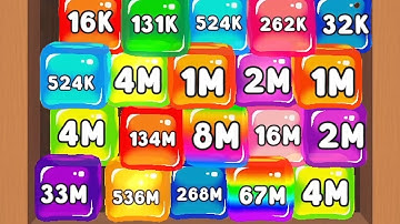 Merge Cube 2048 3D - ASMR Gameplay (Cubes Math, Level Up NumberBlocks Jelly Balls) Part 010