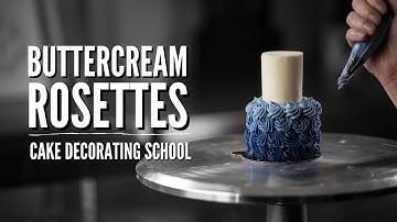 How to make Easy Buttercream Rosettes [ Cake Decorating For Beginners ]