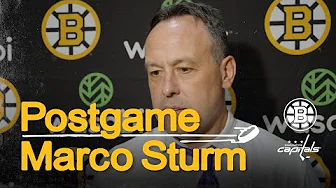 Marco Sturm talks after Bruins best Capitals 3-1