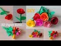 How to make 3d paper rosesdiy rose making tutorial beautiful paper flowers