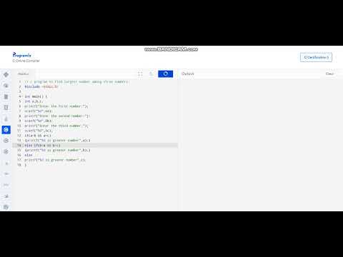 c program to find largest number among three numbers.
