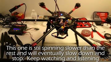 Problem: PixHawk with DJI E600 ESC/Motor not all starting together