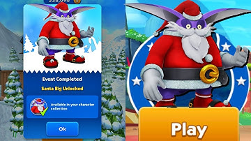 Sonic Dash - Santa Big Event Completed and Unlocked - All New Characters Unlocked