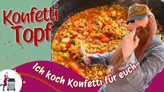 Konfetti Topf | bunter Karneval Hackfleisch Pot