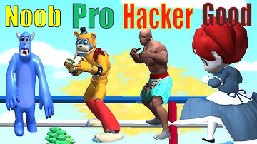 NOOB - PRO - HACKER - GOOD : Blue Monster Run GamePlay IOS, ANDROID