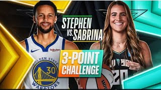 3-point sharpshooters: Stephen Curry vs. Sabrina Ionescu challenge #valentineday #nba #vtuber #video