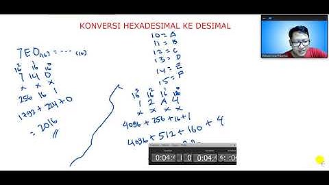 Konversi Hexadesimal Ke Desimal
