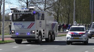 🇧🇪/🇳🇱 Waterkanon Belgische Federale Politie assisteert bij de Klassieker in de Kuip in Rotterdam!