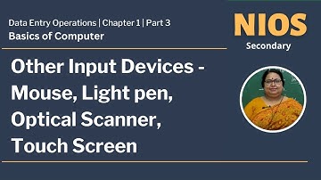 NIOS Secondary - Data Entry Operations - Chapter 1 - Basics of Computer