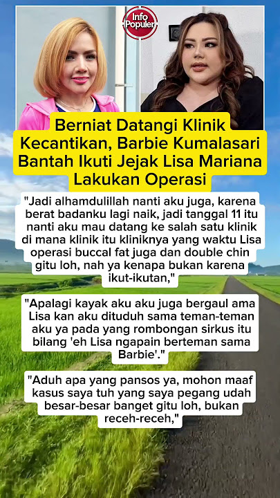 Barbie Kumalasari ke klinik bukan ikut ikutan operasi Lisa Mariana #lisamariana #barbiekumalasari