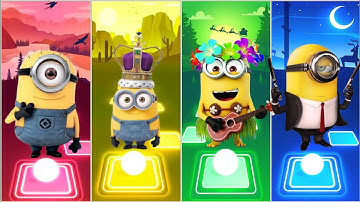 Stuart Minion vs Bob Minion vs Kevin Minion vs Dave Minion - Tiles Hop EDM Rush