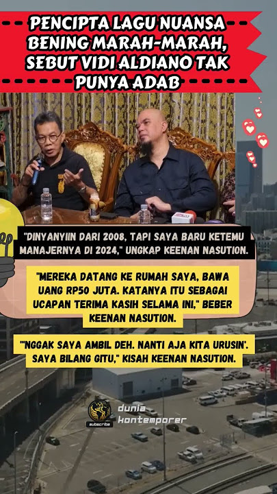 Pencipta Lagu Nuansa Bening Marah-Marah, Sebut Vidi Aldiano Tak Punya Adab #shorts #shortvideo