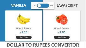 USD to INR Convertor Using Vanilla JAVASCRIPT | Convert Dollar Currency To Rupees Currency In HTML