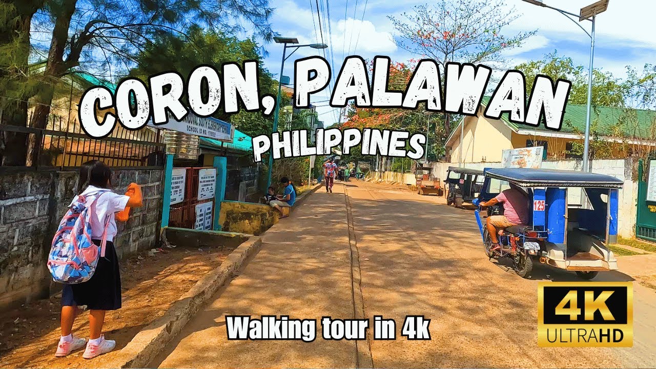 Coron Palawan Town Walk 4k  Discover Local Life & Streets
