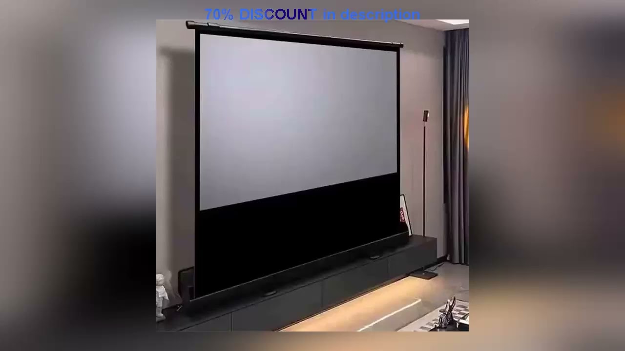 A must-have product! Universal Portable Floor Standing Pull Up Projection Screen Grey Fiber Glass