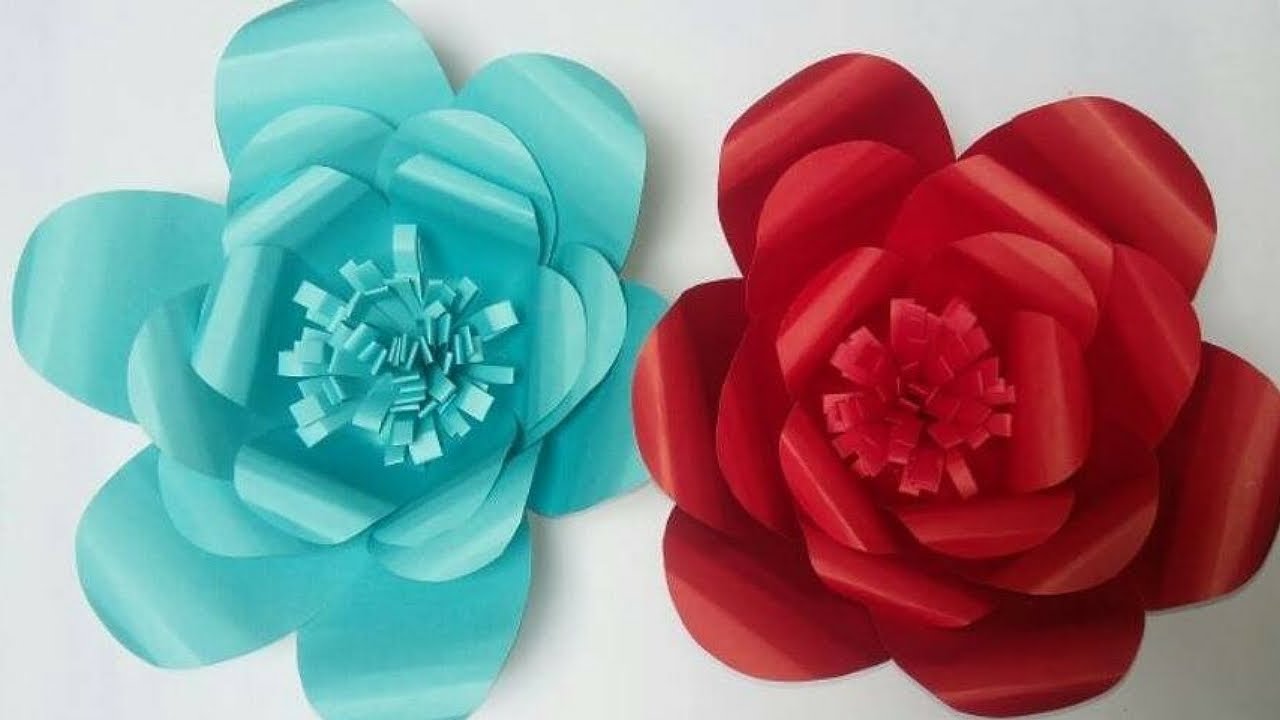 Como Hacer Flores De Papel Gigantes Youtube