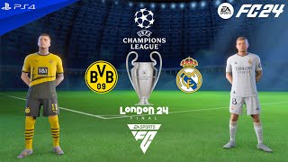 FC 24 PS4 - Borussia Dortmund vs Real Madrid | UEFA Champions League Final 2023/24