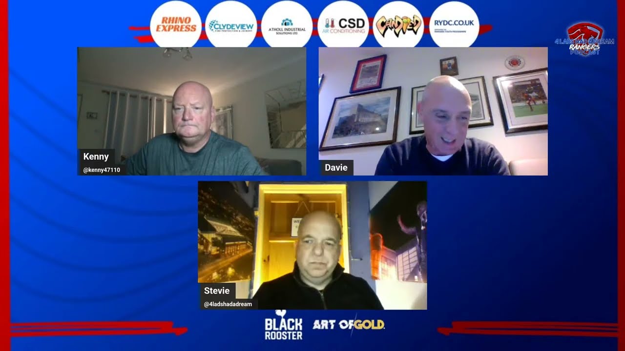 4Lads Rangers Monday night LIVE - story of the season for Gers