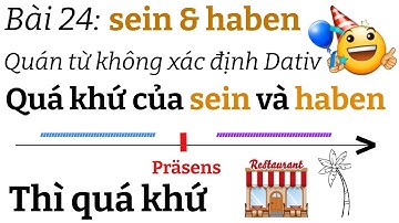 Ngữ pháp tiếng đức A1.1| Bài 24| Sein và Haben|  Thì quá khứ | Quán từ không xác định Dativ