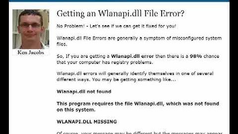 Wlanapidll.com - Wlanapi.dll Missing Error Fix