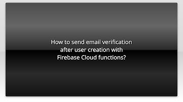 How to send email verification after user creation with Firebase Cloud functions?
