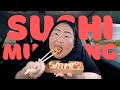 Sushi mukbang  w nigiri sushi  hot night roll  wednesday munchies