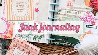 Journal With Me - Bridgerton Junk Journaling Inspired Spread in my Happy Planner Creative Journal