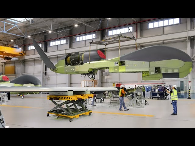 Tour of Billion $ US Factory Producing Most Feared US Drone - Production Line class=