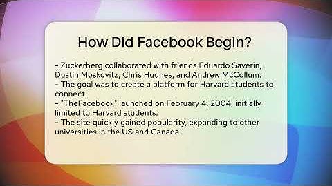 How Did Facebook Begin? - Everyday-Networking