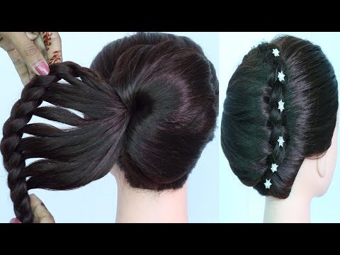 New French Bun Using Clutcher With Amazing Trick || Wedding Hairstyles || Beautiful Hairstyle