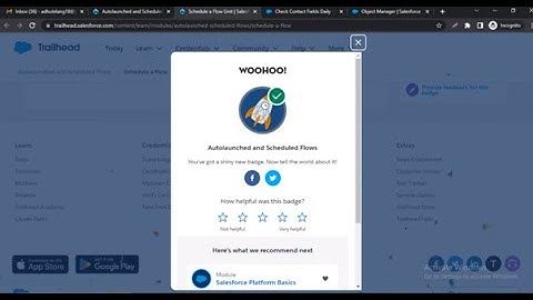 Trailhead - Schedule a Flow | Autolaunched and Scheduled Flows