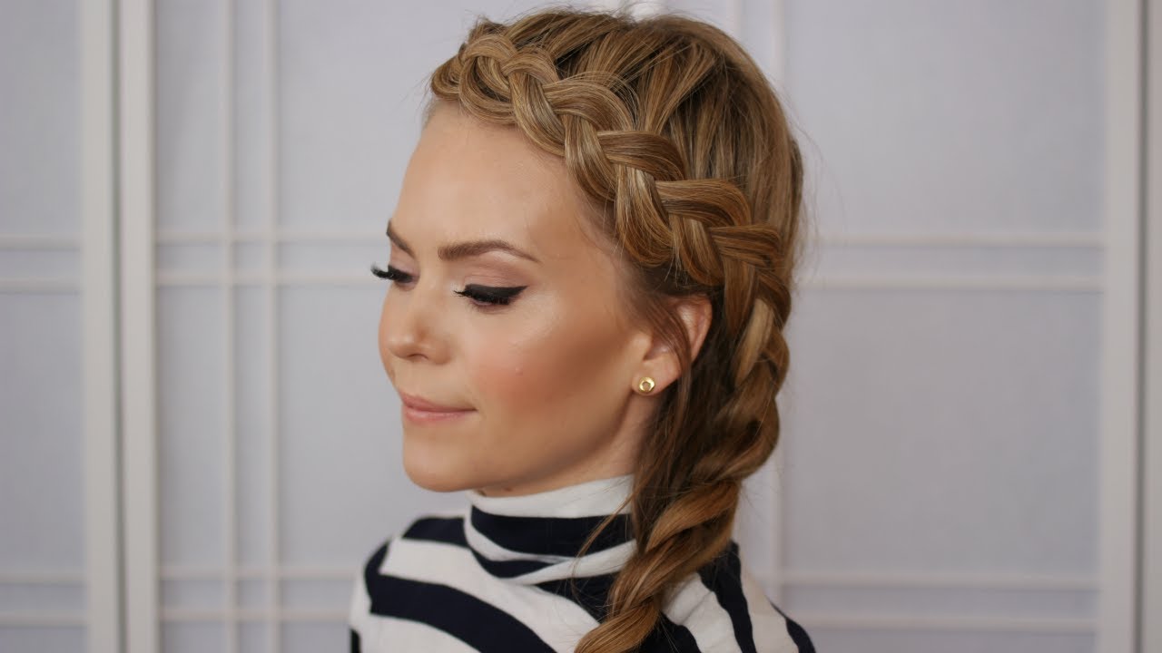 Dutch Braid Headband Tutorial Side Braid YouTube