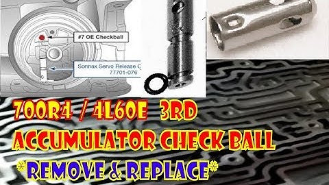 700R4 4L60E 3rd accumulator check ball REPLACE & upgrade w/ Sonnax servo release valve