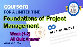Coursera Google Project Management Answers |Week (1-2) Quiz Answers| Google Professional Certificate