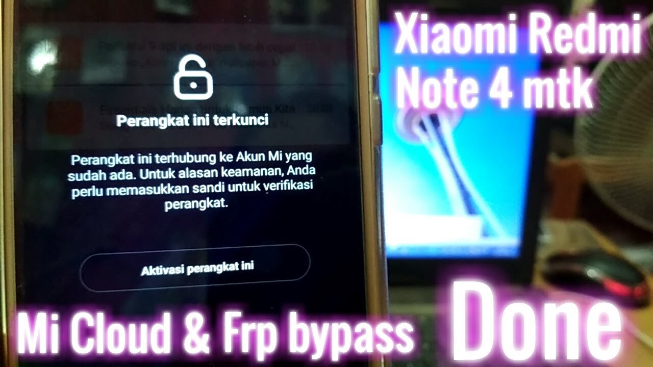 Xiaomi Redmi Note 4 Mtk Micloud Dan Frp Bypass Youtube