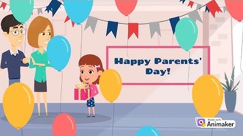 Happy Parents Day | Rhyme by a Little Daughter | Best wishes to her Parents | MF Animation Video