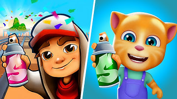Subway Surfers VS Talking Tom Gold Run, Subway Surfers Cartoon Game, Subway Surfers Mobile Gameplay