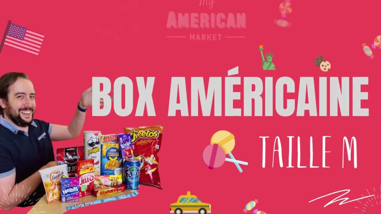 MY AMERICAN MARKET BOX AMERICAINE (contient 10 produits) - Assortiment de  produits américains
