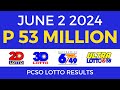 Lotto Result Today 9pm June 2 2024 | PCSO Complete