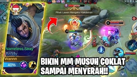 BEGINI CARA BRODY BIKIN MUSUH SURRENDER!! BRODY EASY WIN SOLO RANK - Mobile Legends