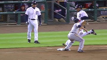 MIN@DET: Out call at first stands in the 8th