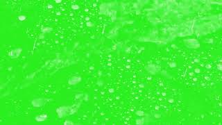 Water Stream On Glass Green Screen L Hd
