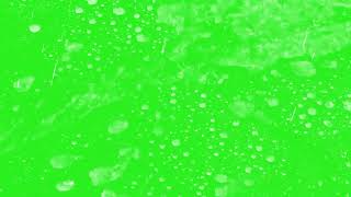 Water Stream On Glass Green Screen l HD