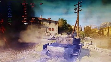 PowerColor Radeon R7 240 2GB overclocked to 1000MHz GPU, Mem - running World of Tanks Benchmark