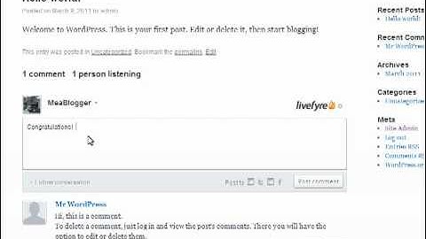 Livefyre WordPress Installation