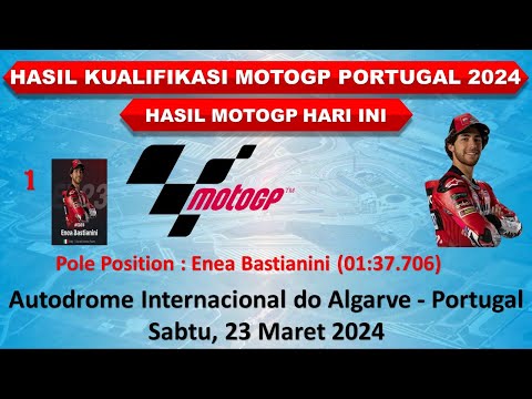 Hasil KUALIFIKASI MotoGP Portugal 2024 │ HASIL MotoGP Hari Ini │ Pole Position Enea Bastianini │