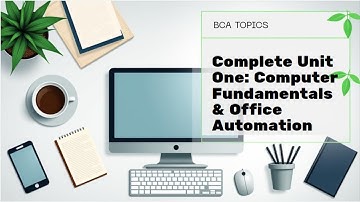 Bca unit 1 full covered of computer fundamental & office automation